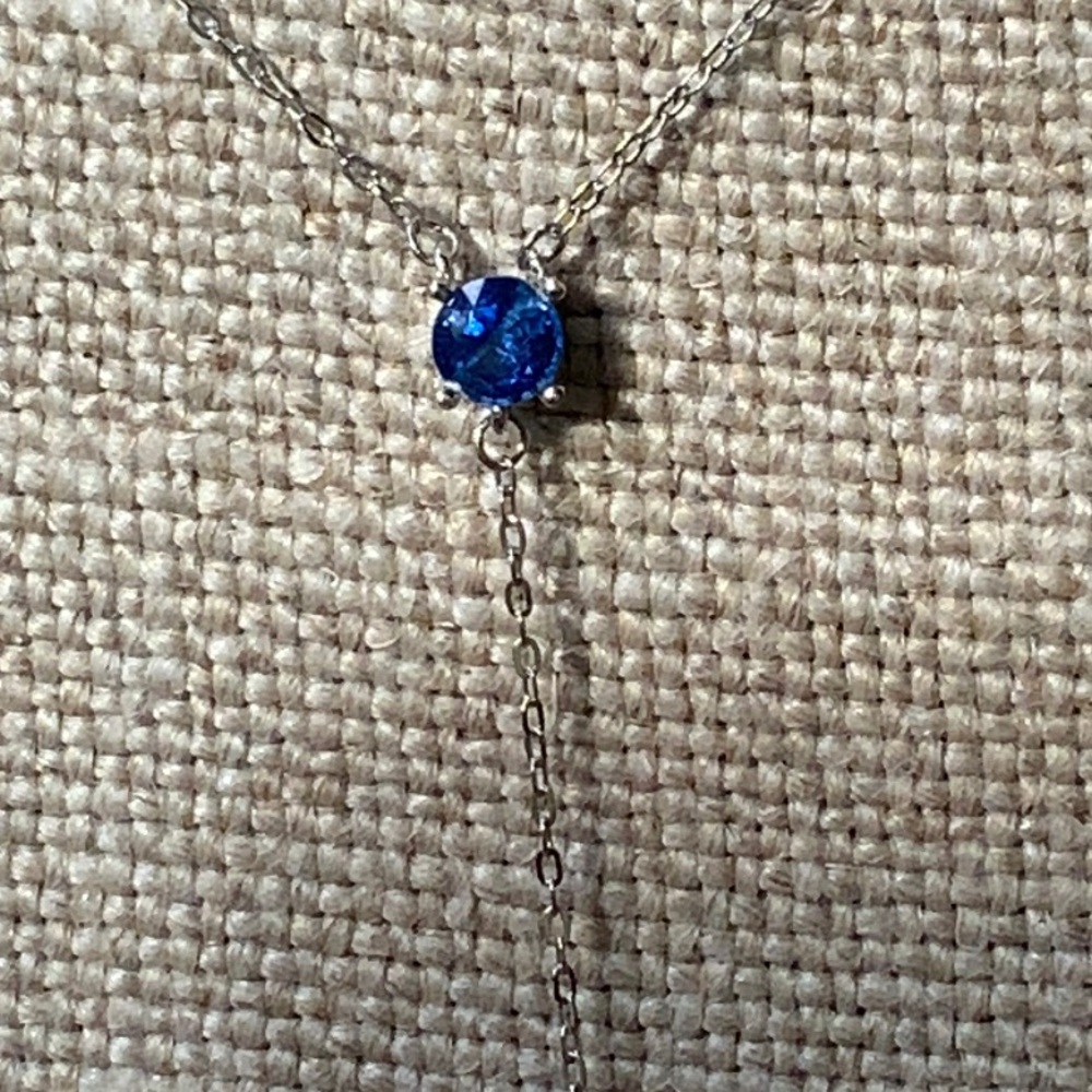 KYANITE 925 STERLING SILVER LARIAT NECKLACE, 17 INCHES